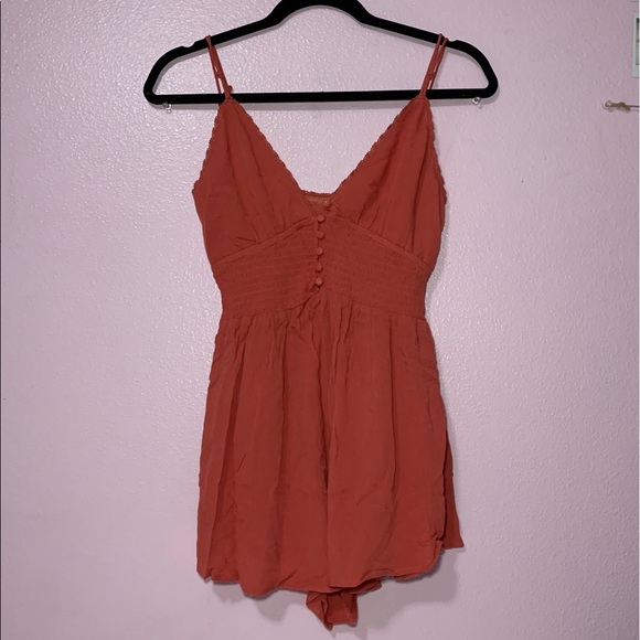 NEW Forever 21 V-Neck Cayenne Jumpsuit - Picture 1 of 4